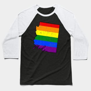 Arizona Gay Pride - LGBT Flag Baseball T-Shirt